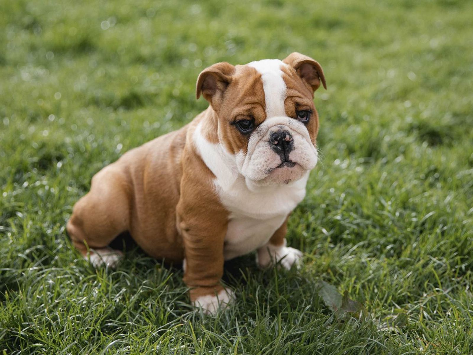 Un cachorro de bulldog Un cachorro de bulldog