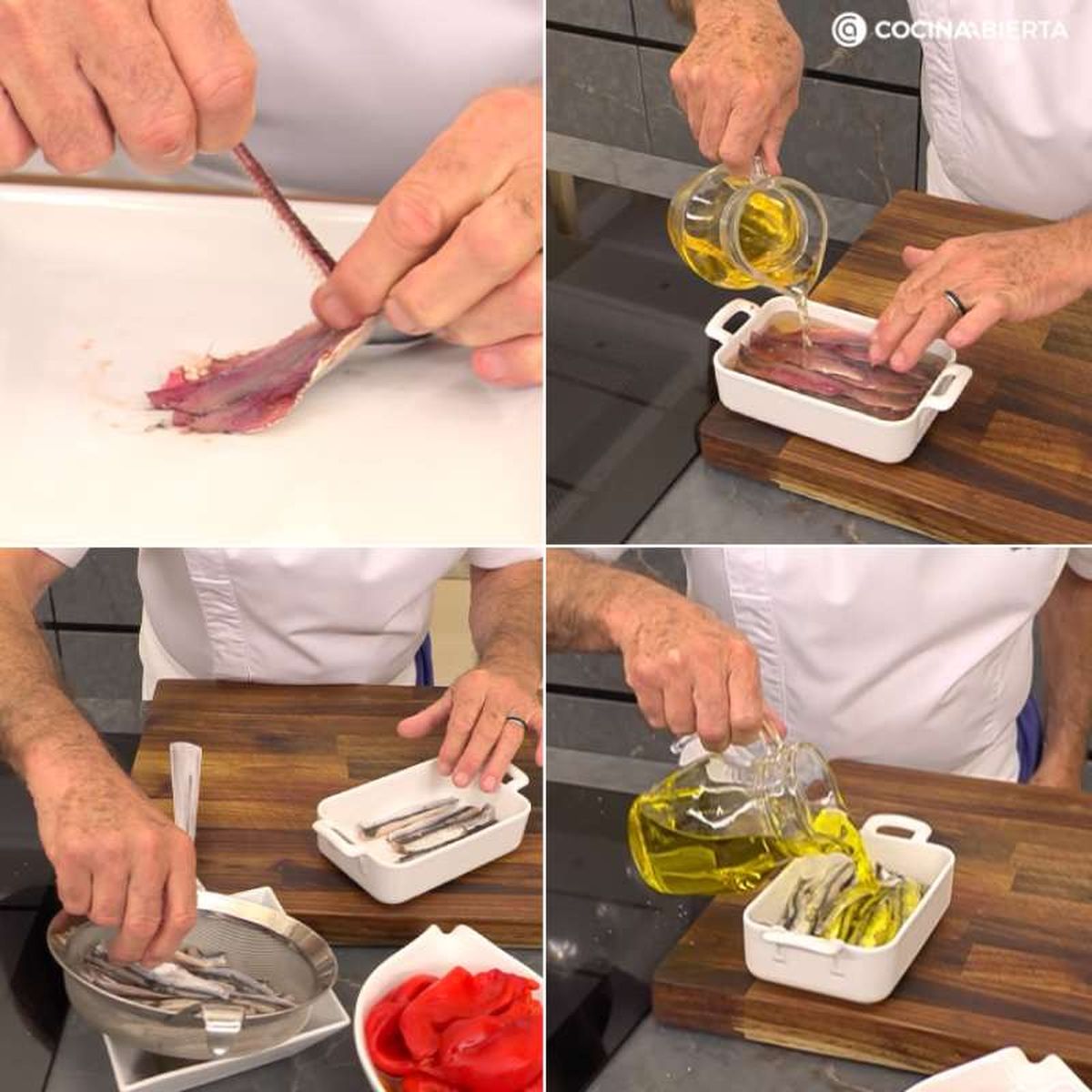 Cómo marinar las anchoas o boquerones