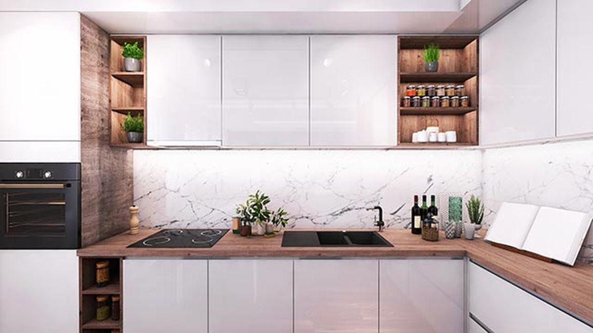 como decorar cocina blanca complementos