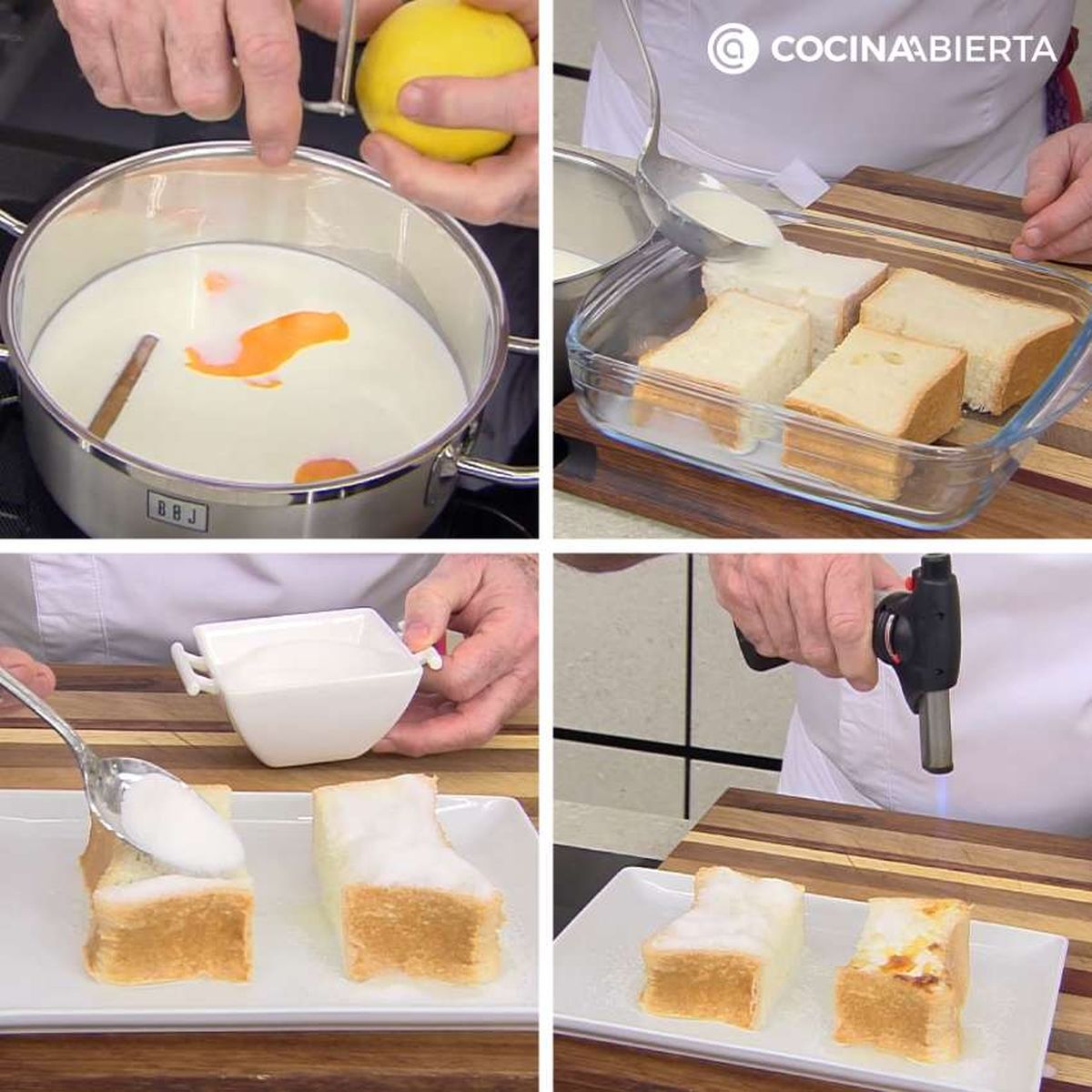 torrija caramelizada paso a paso