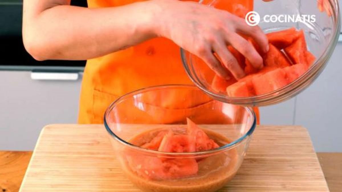 Receta de gazpacho de sandía y tomate   paso 5