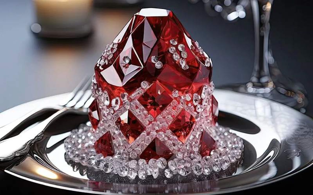 un diamante de postre