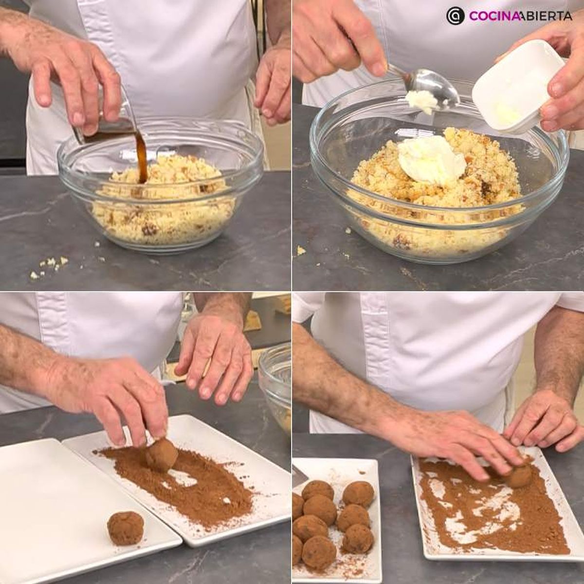 bolitas de tiramisu pasos