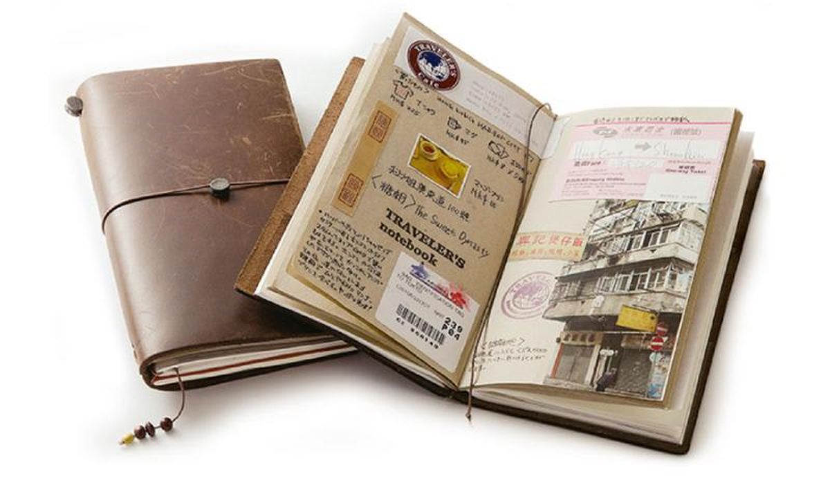 Libreta de viaje clásica: Midori Traveler's Notebook / Imagen: Papelería DEBOD