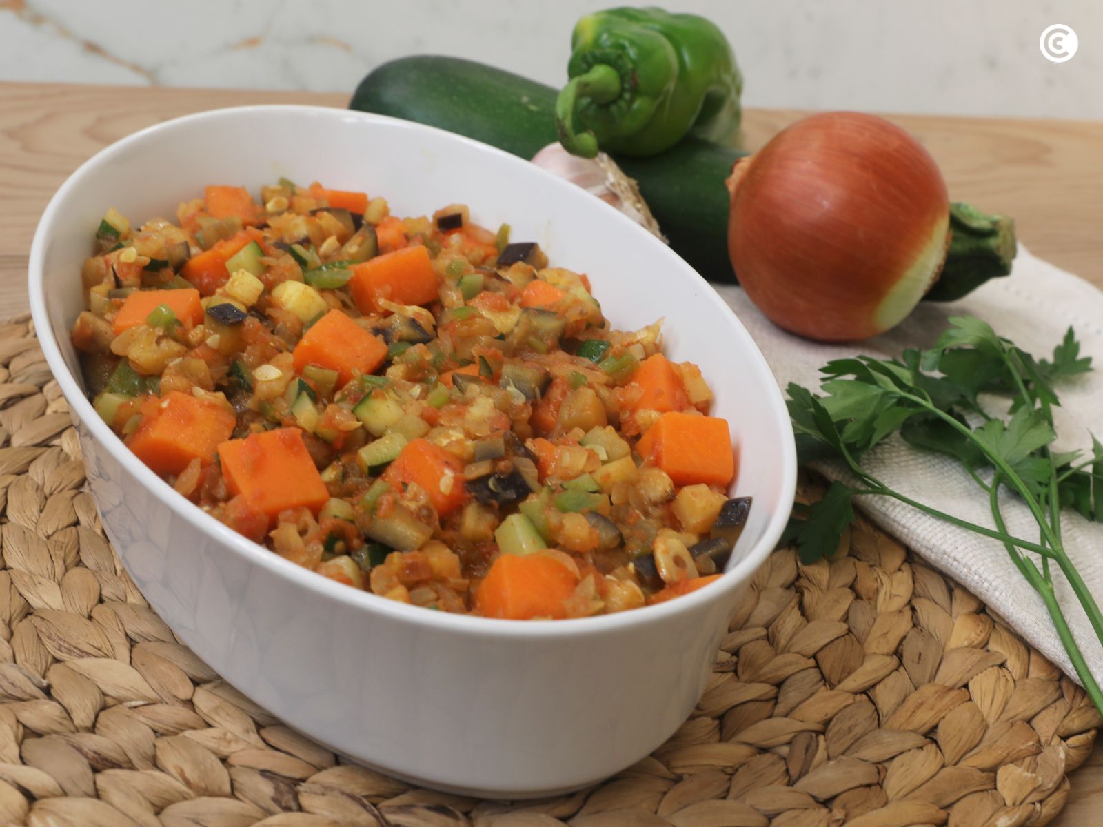 Alboronía, el pisto andaluz con calabaza