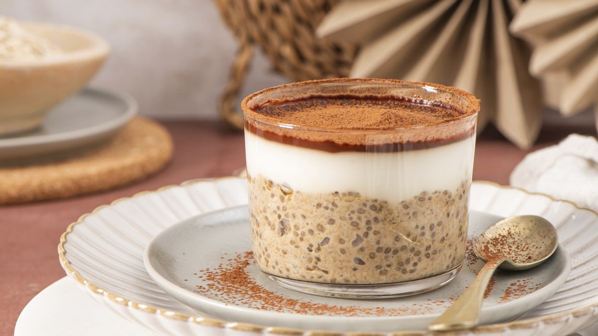 Overnight oats estilo tiramisú