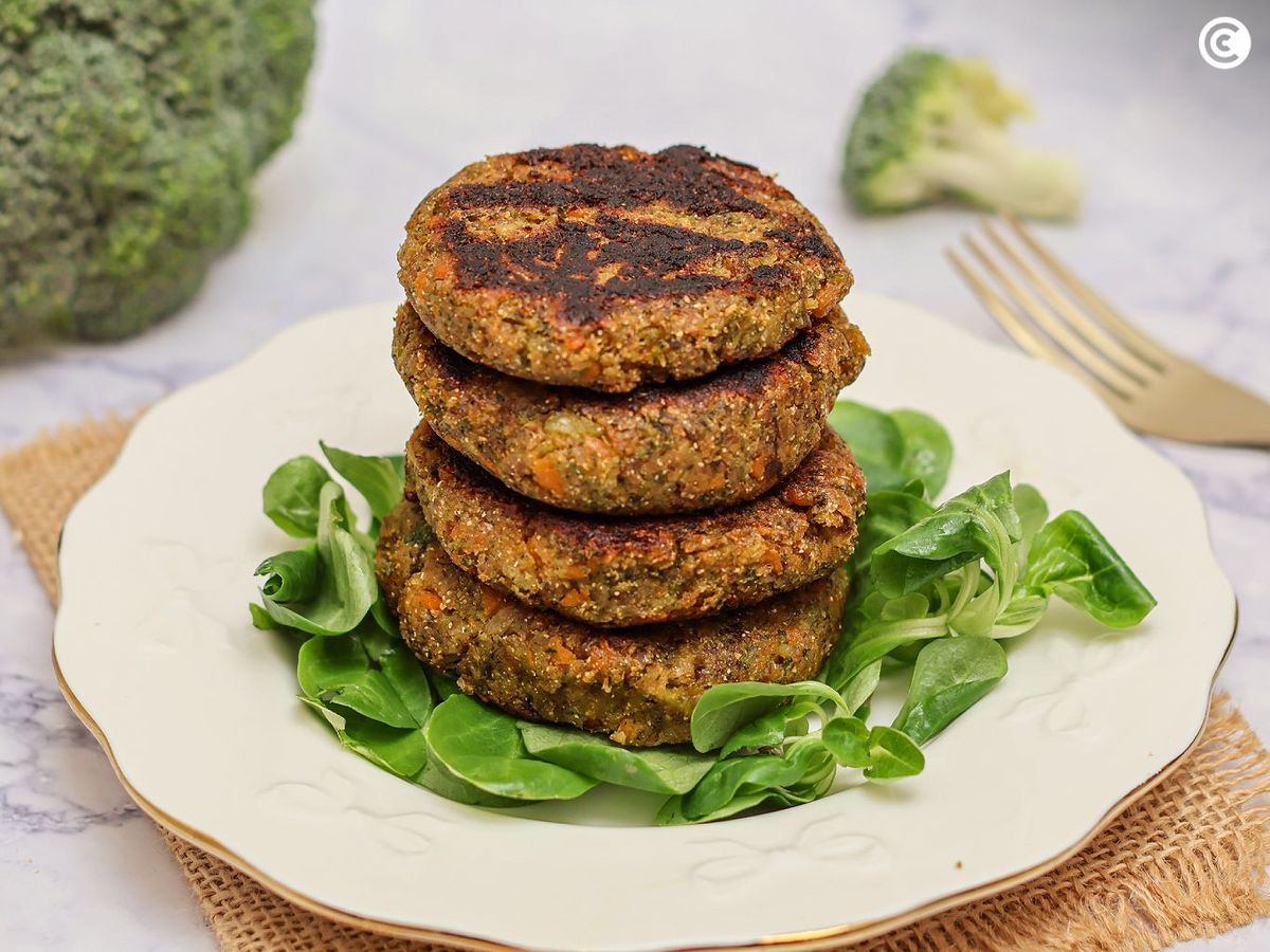 Hamburguesas de brócoli y zanahoria