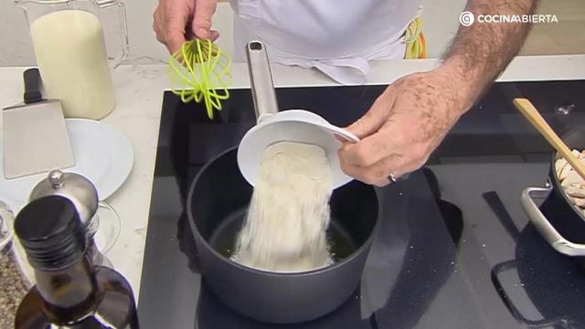 bechamel vegana paso 1