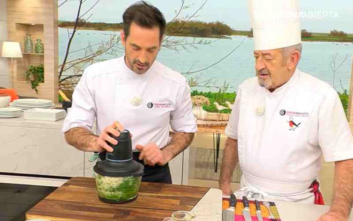 Joseba Arguiñano prepara pesto de espinacas