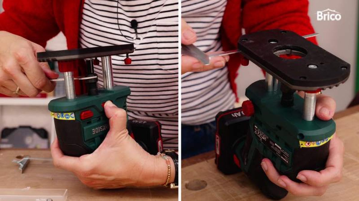 Montar la fresa y colocar la guía