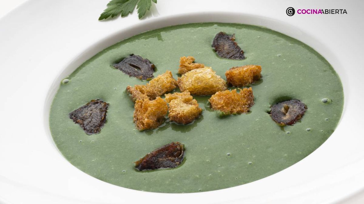 Sopa fría de espinacas