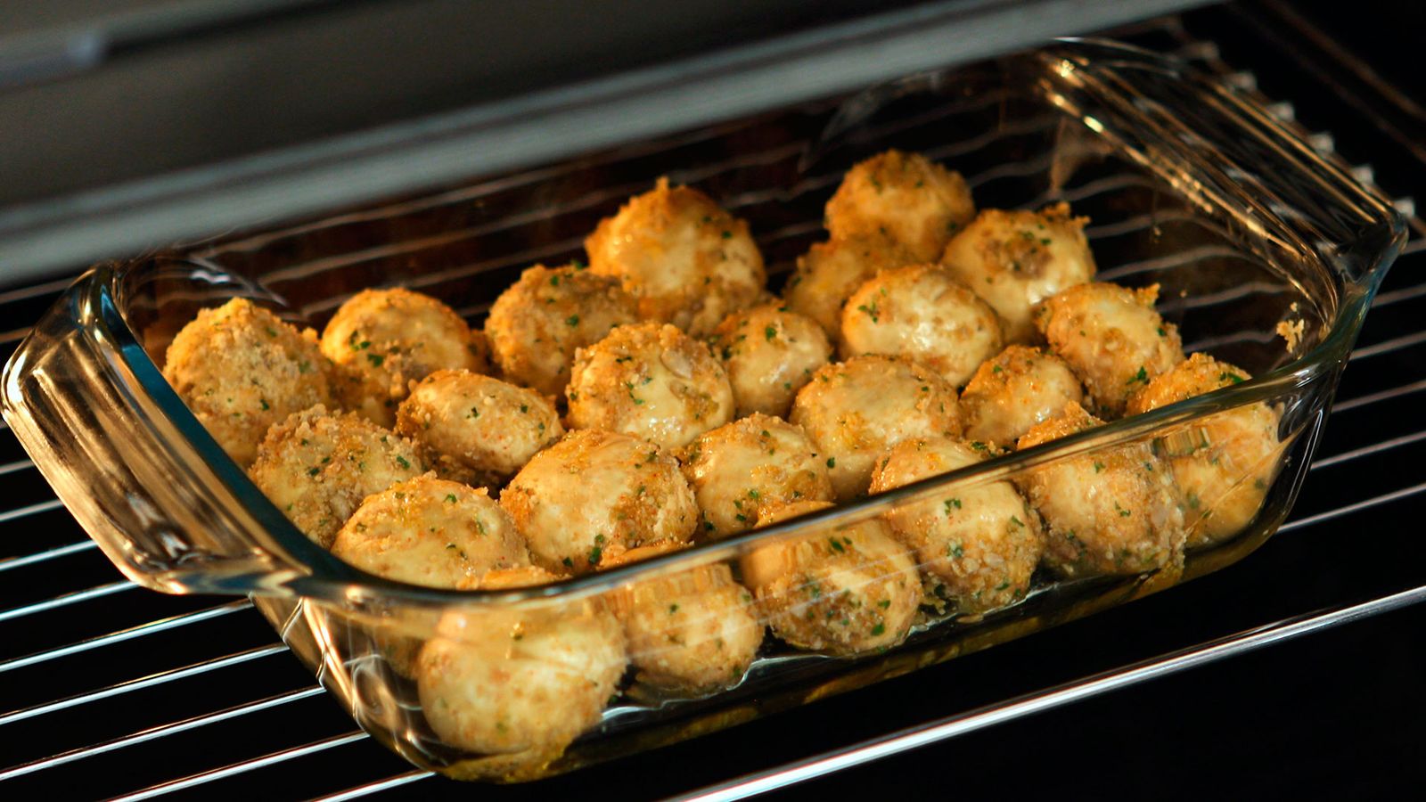 Champiñones crujientes al horno Paso 5 Champiñones crujientes al horno Paso 5