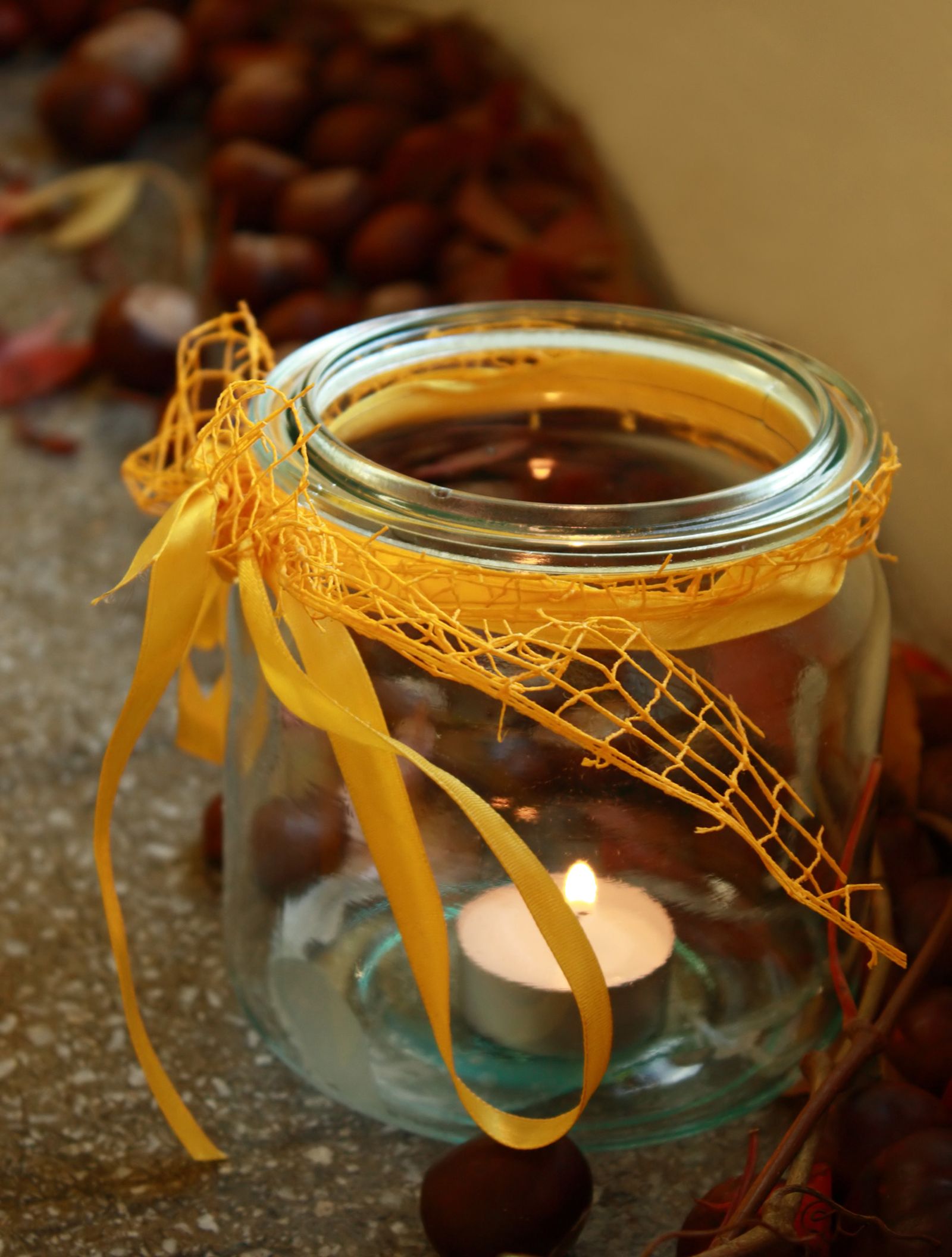 Decoración de otoño: velas 1 Decoración de otoño: velas 1