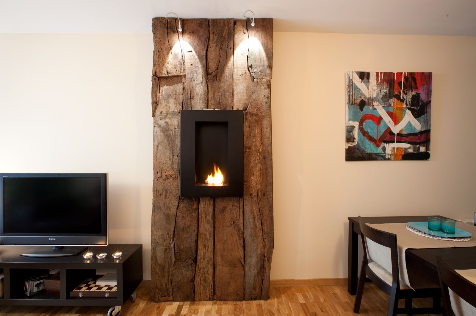salon moderno aire rustico 4