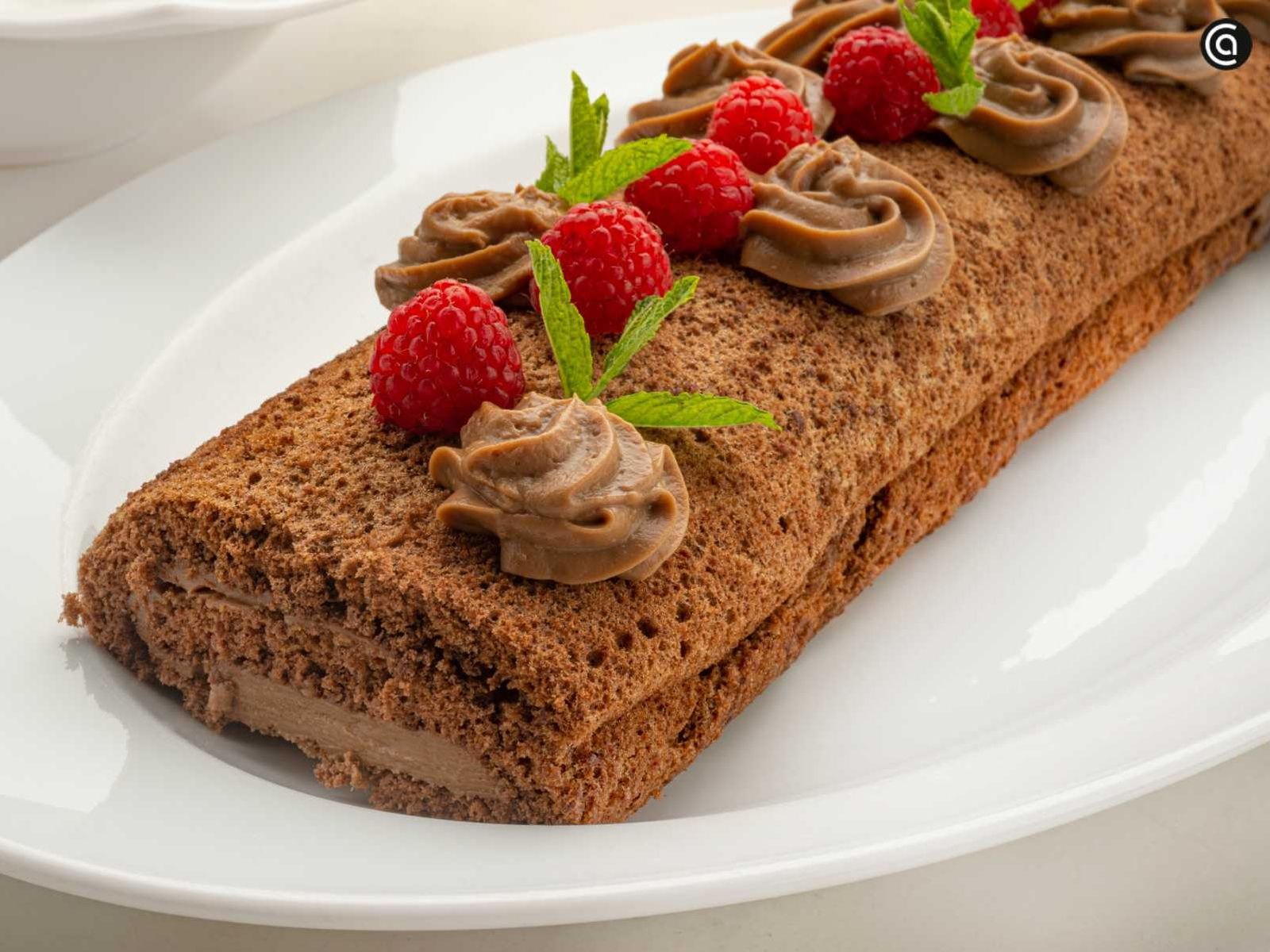 Brazo gitano con crema de café y cacao