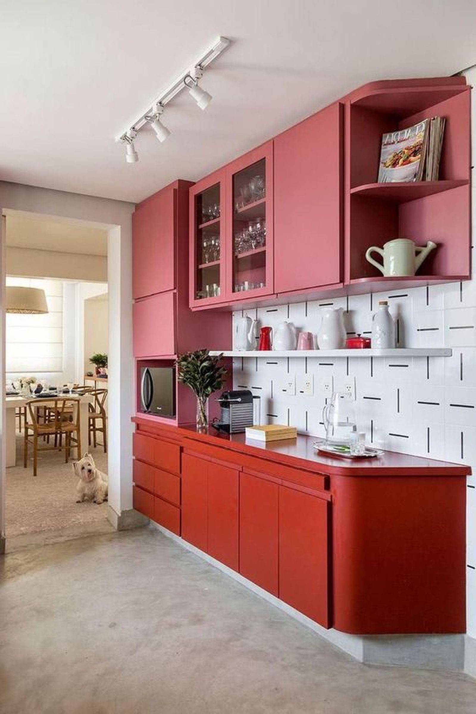 cocina en tonos vino