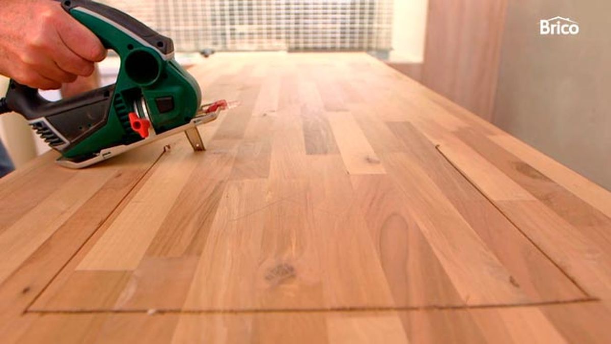 Instalar encimera de cocina de madera paso 4