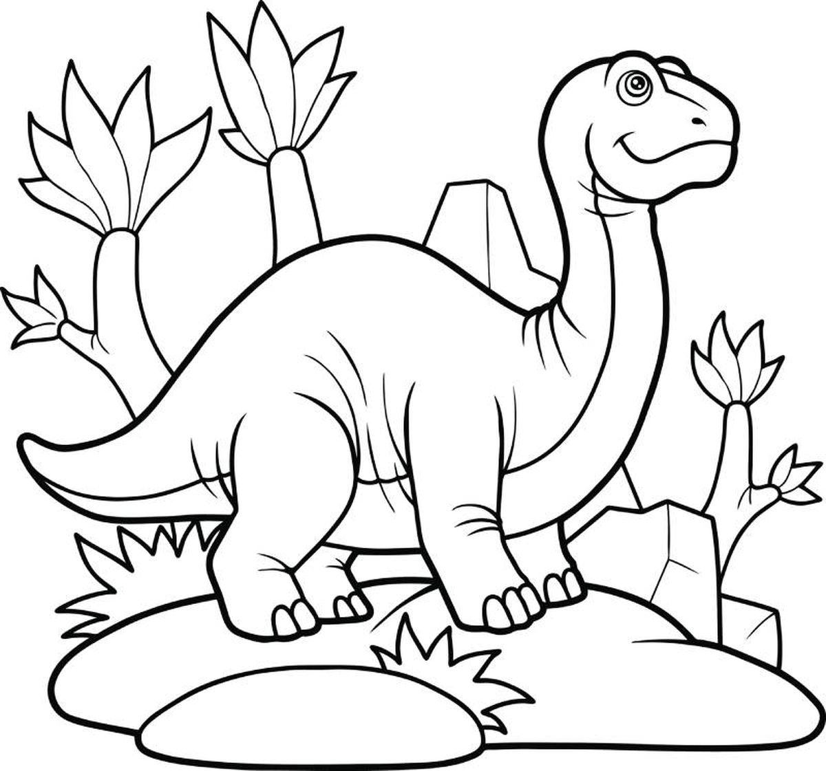 Brontosaurio para colorear.