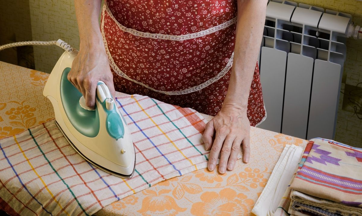 planchar trapo de cocina