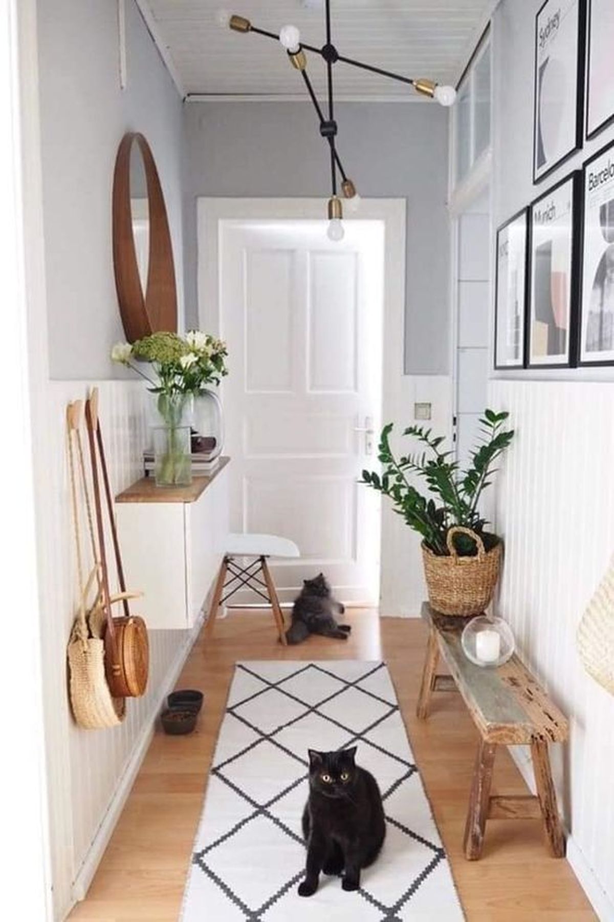 pasillo poca luz madera blanco y negro pinterest hogar diez