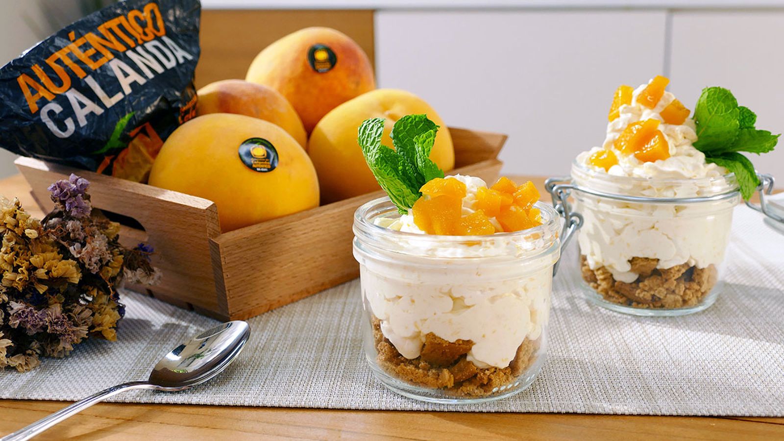 Receta de mousse de melocotón natural   Melocotón de Calanda
