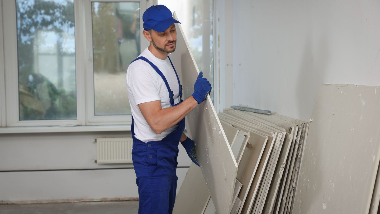 Instala paneles de madera contrachapada o persianas de tormenta