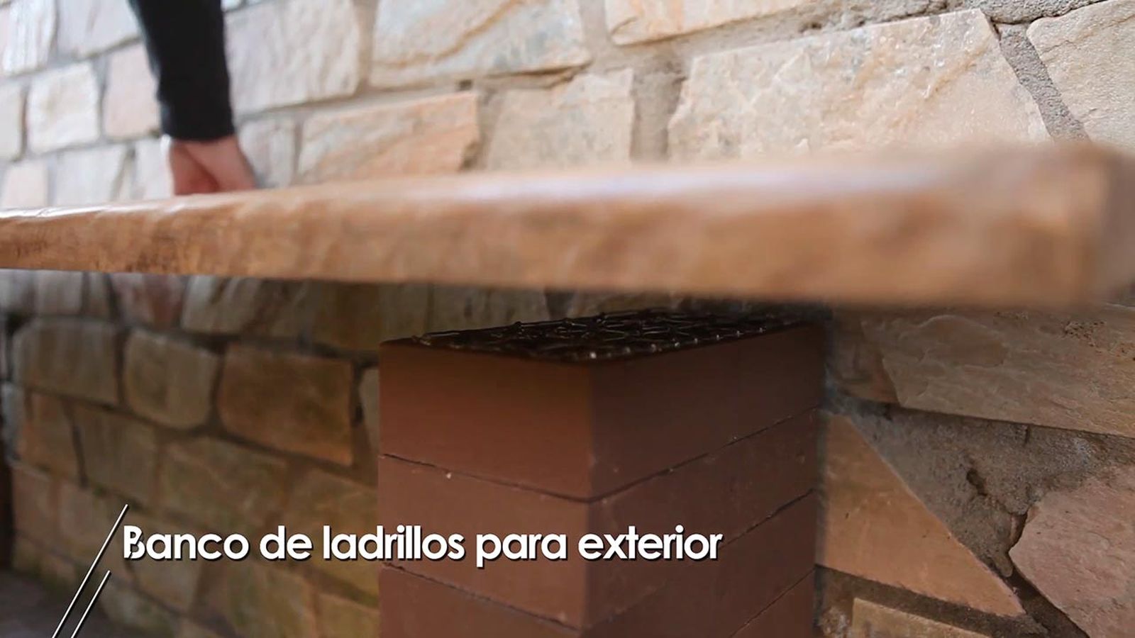 Como hacer un banco con ladrillos para el exterior paso 5 Como hacer un banco con ladrillos para el exterior paso 5