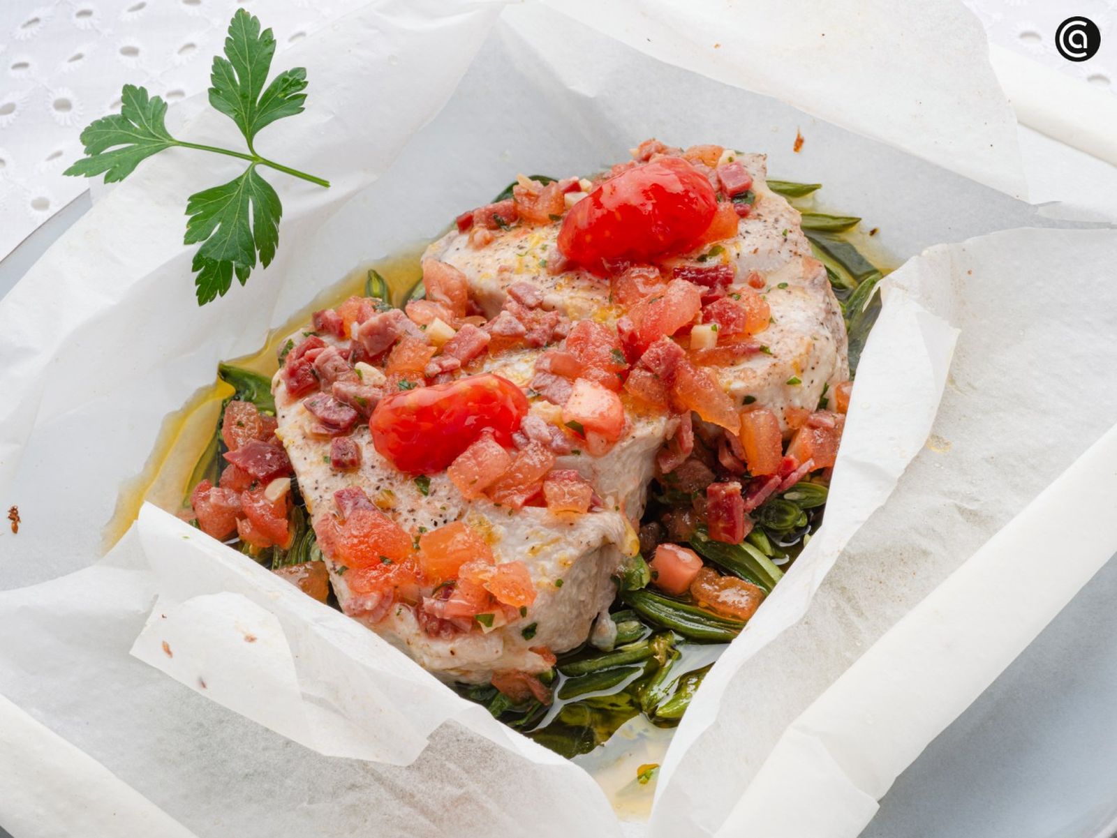 Bonito al papillote, receta de Joseba Arguiñano