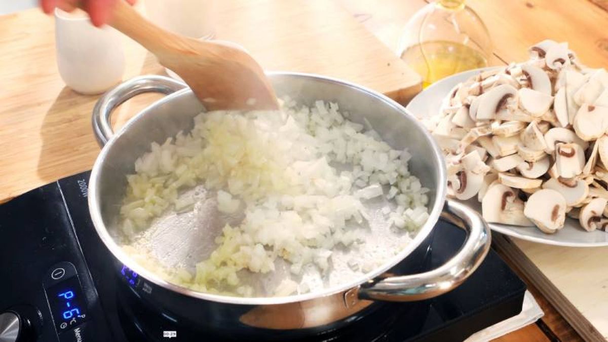 Champiñones Strogonoff   Paso 2