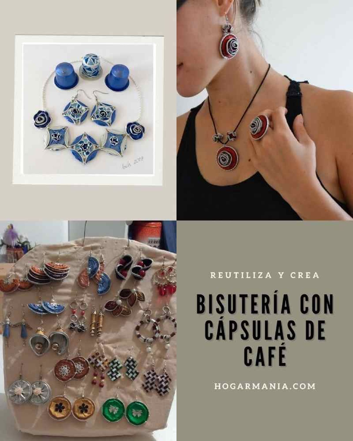 Cápsulas de café convertidas en bisutería original / Imagen: Pinterest