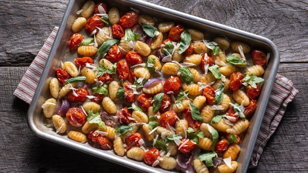 Ñoquis al horno con tomates Cherry