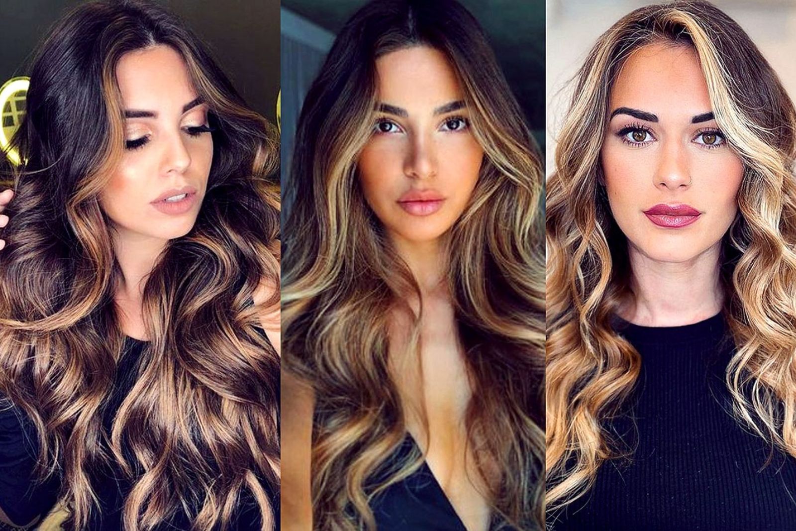 Hair contouring en cabello largo / Fotos: Pinterest Hair contouring en cabello largo / Fotos: Pinterest