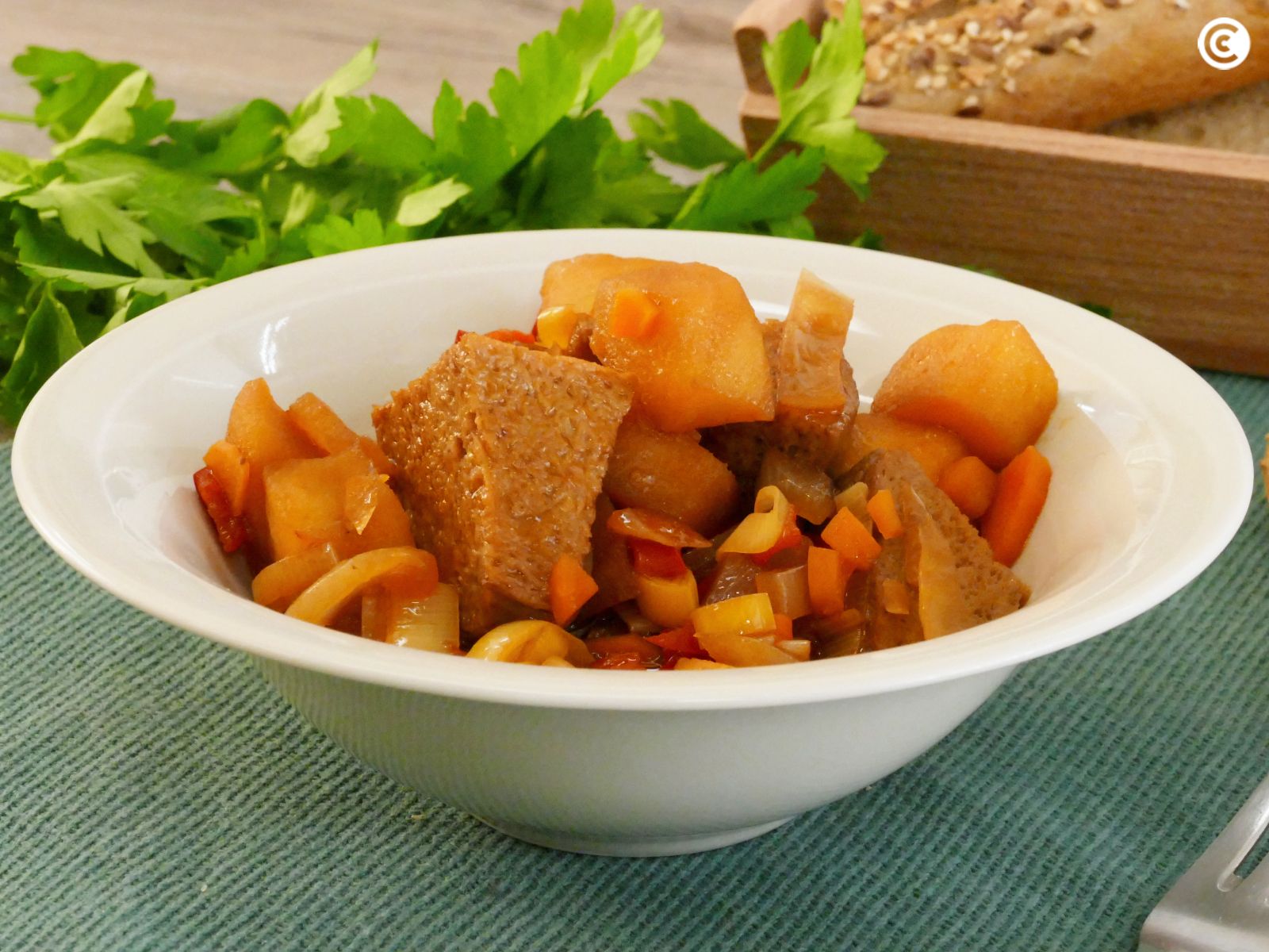 Receta de estofado de seitán