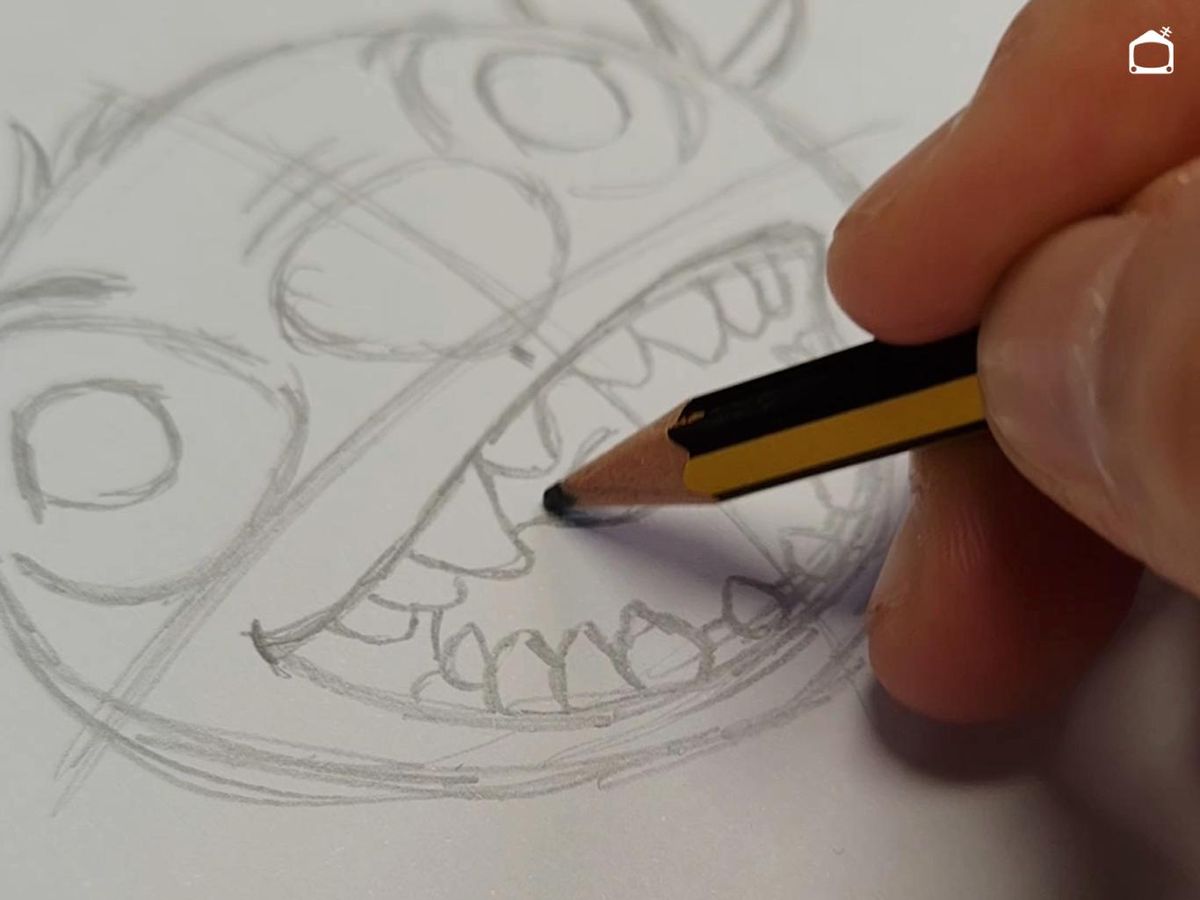 Cómo dibujar a Stitch, paso tres.