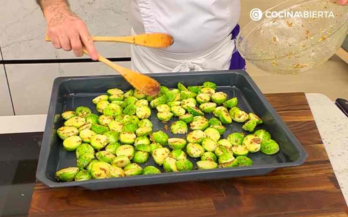 Asa las coles de Bruselas