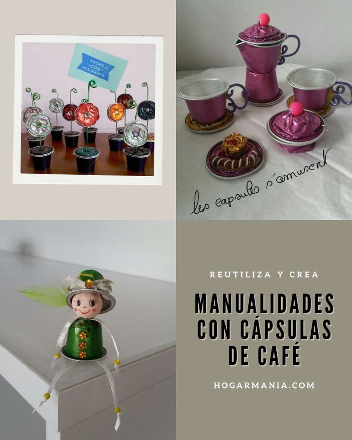 Manualidades originales con cápsulas de café Nespresso / Imagen: Pinterest