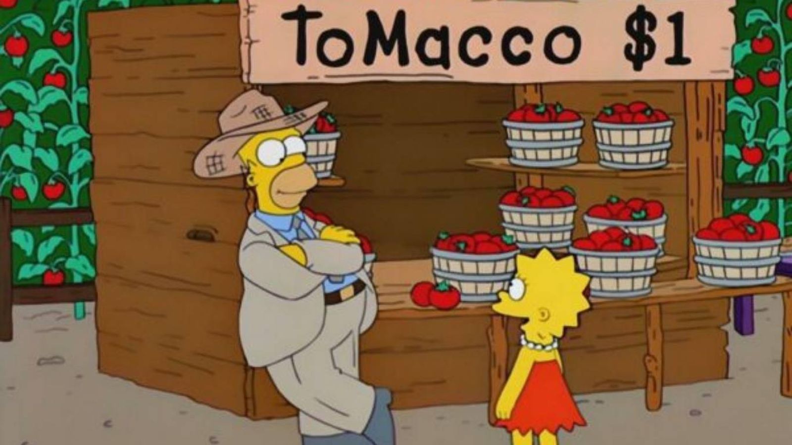 Homer Simpson y el tomacco
