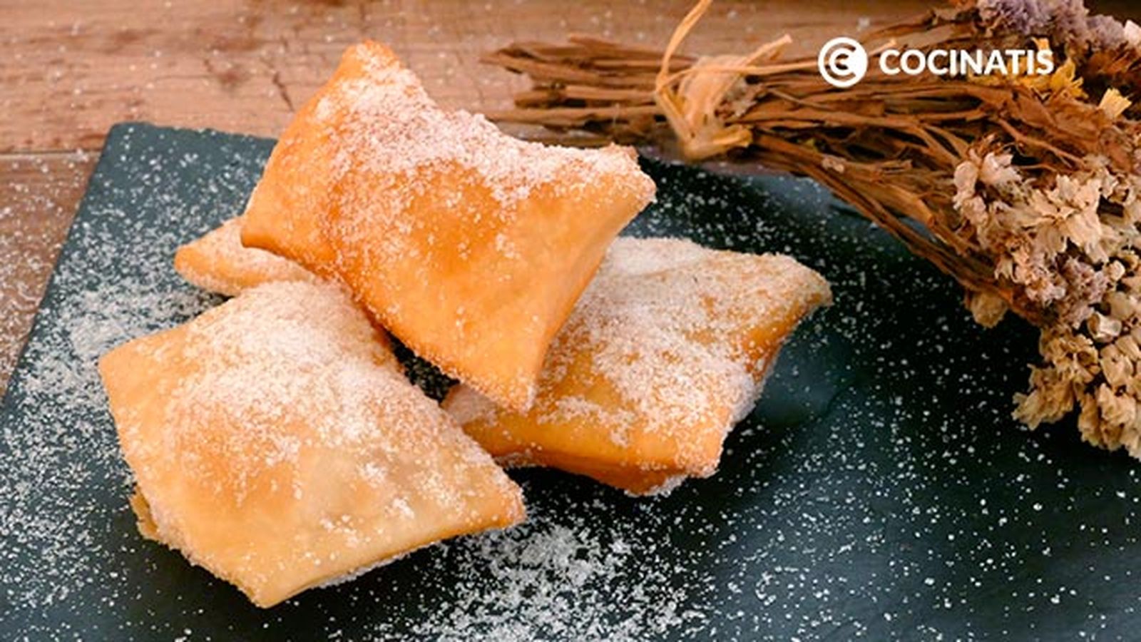 Receta de orejas de Carnaval paso 7 Receta de orejas de Carnaval paso 7
