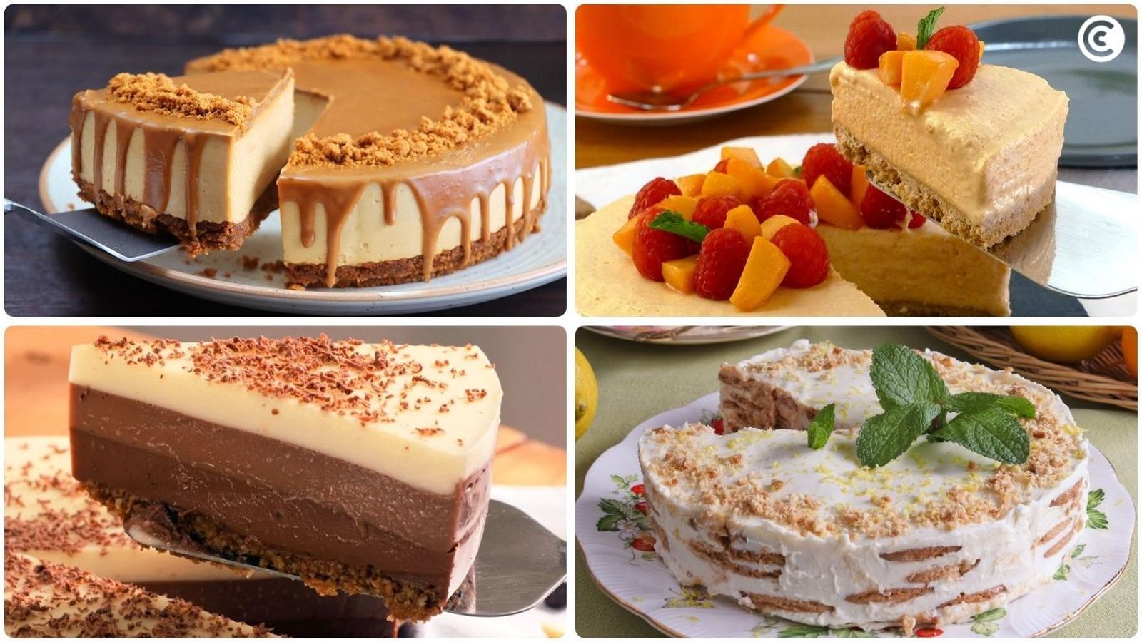 Tartas frías sin horno