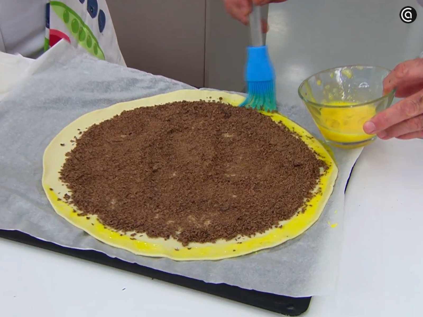 Estrella de hojaldre con chocolate - Paso 2