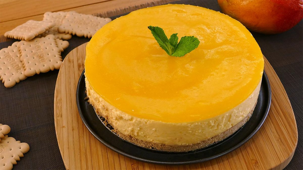 Receta de cheesecake de mango   paso 7