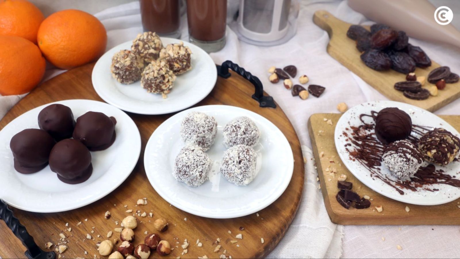 Bolitas de avellanas y chocolate