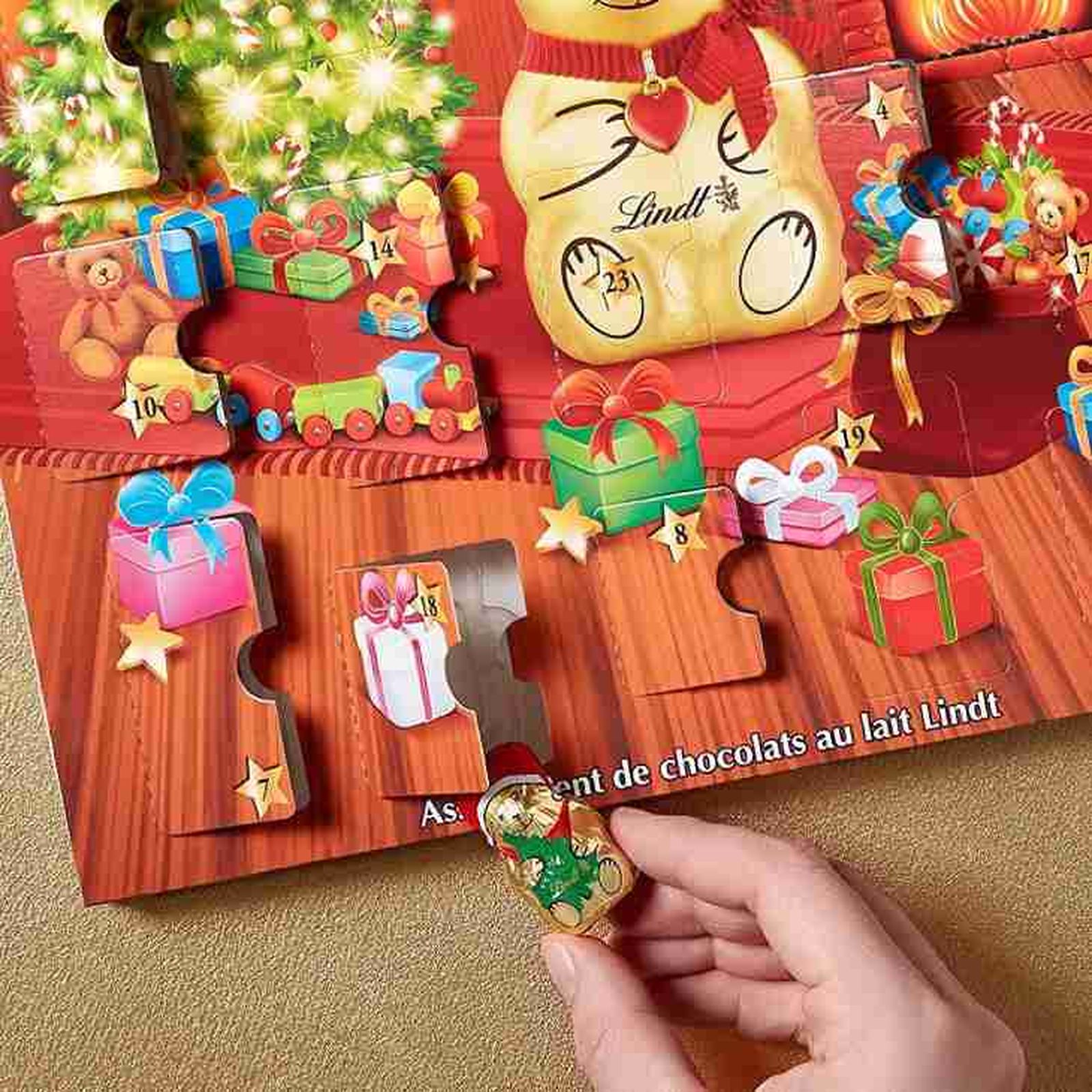 calendario de adviento de chocolate navidad