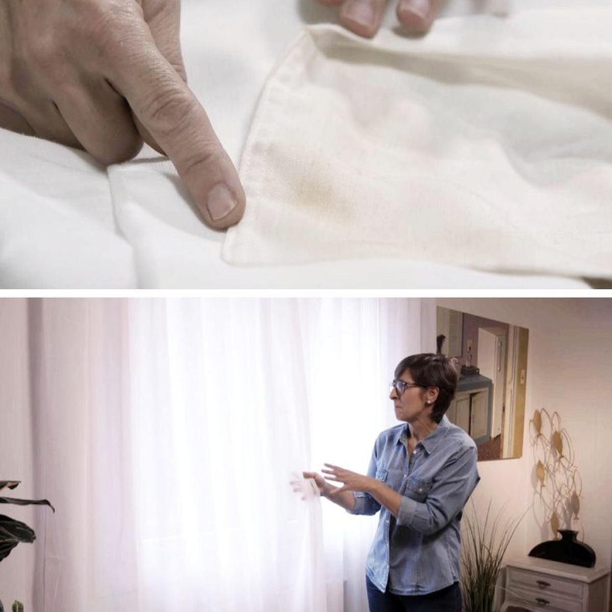 blanquear cortinas que se han vuelto grises