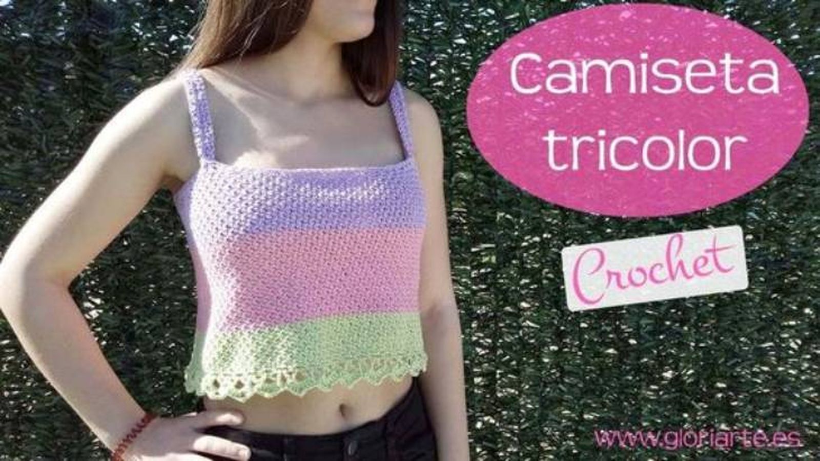 top tricolor crochet gloriarte top tricolor crochet gloriarte