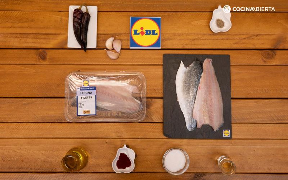 Lubina a la bilbaína - ingredientes