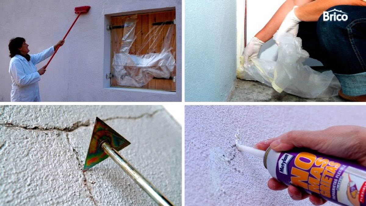 Primeros pasos para pintar una pared exterior rugosa