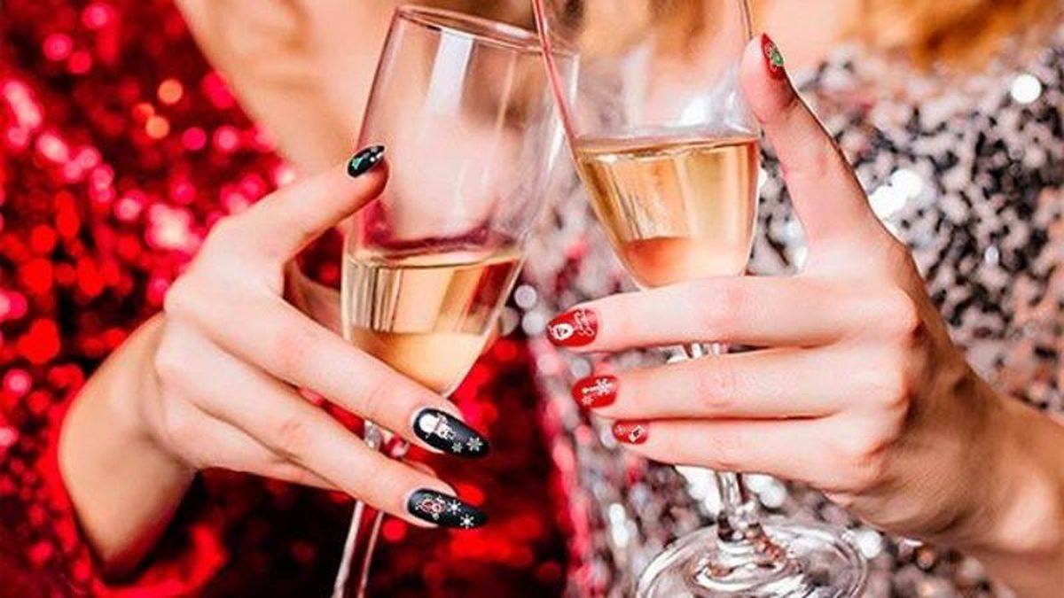 Pegatinas para uñas con temática navideña