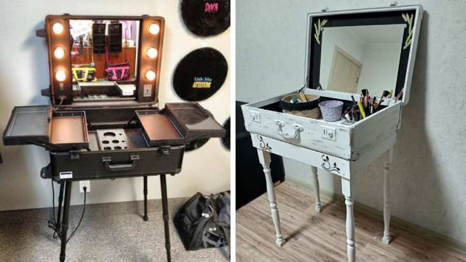 reutilizar maleta vieja tocador maquillaje reutilizar maleta vieja tocador maquillaje