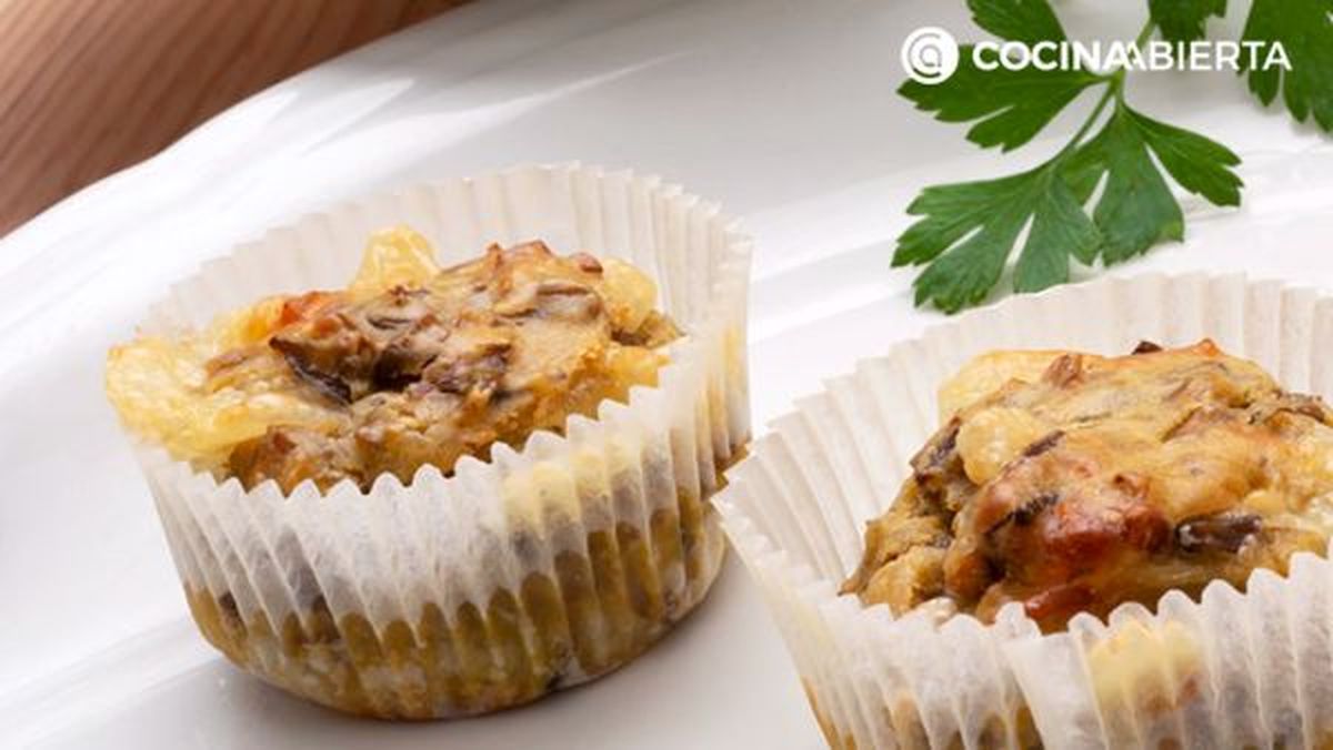 recetas de magdalenas champinones bacon queso